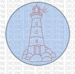 Lighthouse Faux Applique Digital Design