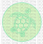 Sea Turtle Faux Applique Digital Design