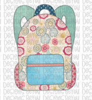 Pattern BackPack Girl Digital Design