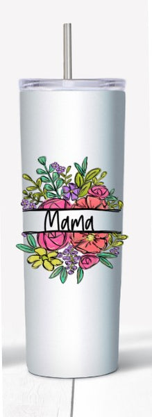 Floral Name Tumbler