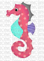 Seahorse - Girl Digital Design