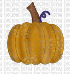 Mustard Pumpkin Splatter Digital Design