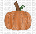 Orange Pumpkin Splatter Digital Design