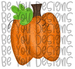 Speckled Orange Pumpkin Digital Design