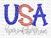 USA Home of the Brave Digital Design