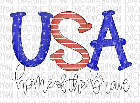 USA Home of the Brave Digital Design