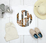 Mixed Animal Print Monogram - Youth