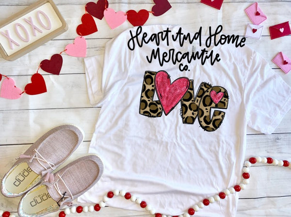 Leopard Glitter Heart Love