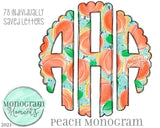 Strawberry or Peach Monogram