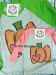 Orange/Lime Pumpkin with Pink Heart - Youth