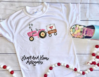 Valentines Tractor - Pink or Red