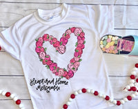 Floral Wreath Heart- Youth