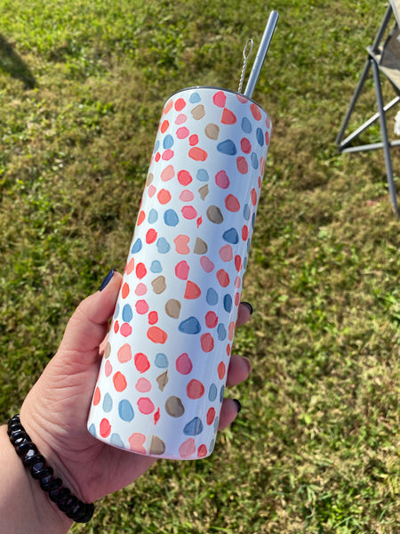 Vintage Polka Dot Tumbler