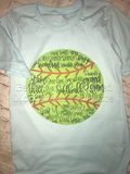 Softball Word Art