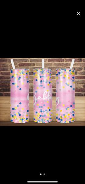 Pink Confetti Tumbler