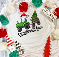 Christmas On The Farm Tractors