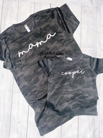 Kids Black Camo Tee - White Design only!