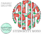 Strawberry or Peach Monogram