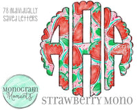 Strawberry or Peach Monogram