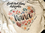 Floral Heart Name Tee