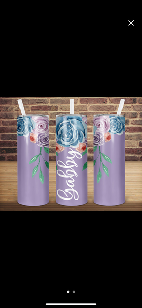 Floral & Lilac Tumbler