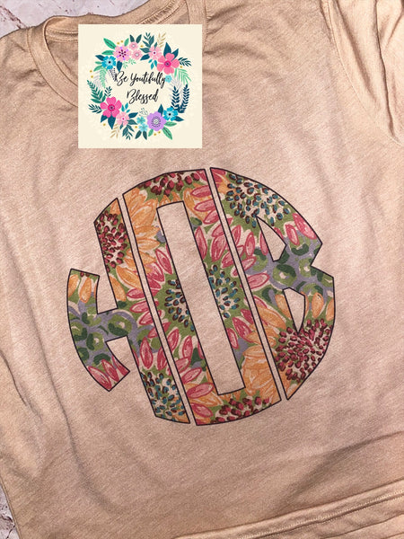 Bright Sunflower Monogram