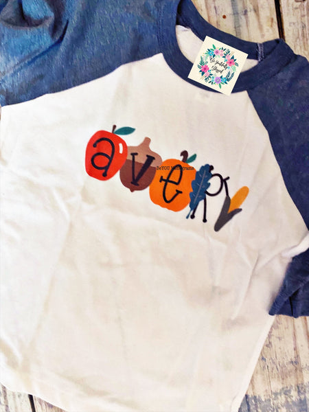 Fall Theme Name shirt