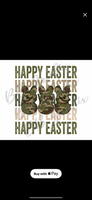 Happy Easter With Camo Bunny- Youth