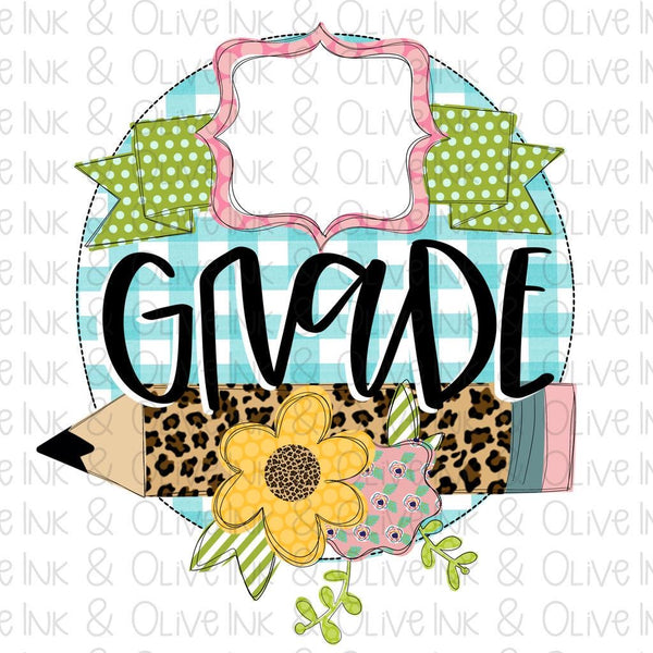 Grade Floral Frame - Girls