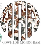 Cow Hide Monogram