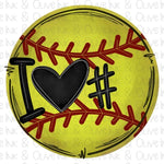 I Love (Number) Softball