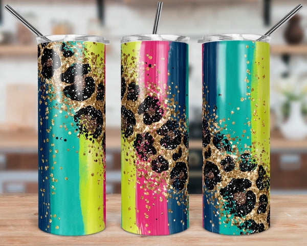 Leopard & Bright Colors Tumbler