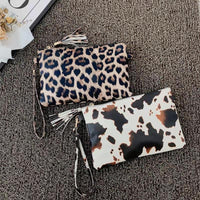 Cow Print Wristlet