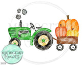 Pumpkin Tractor  with Name Youth