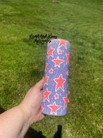 Muted Patriotic Star Tumbler