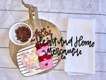 Valentine Waffle Towel Mock Up Digital Design