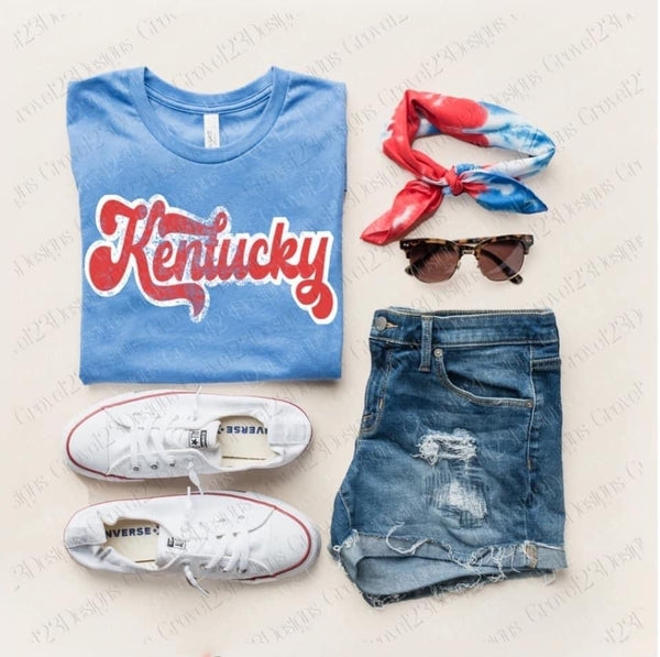 Vintage Red & White Kentucky Tee