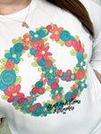 Bright Floral Peace Tee