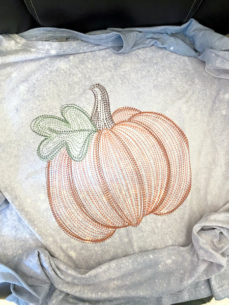 Faux Embroidery Pumpkin