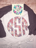 Sweater Weather Plaid Monograms