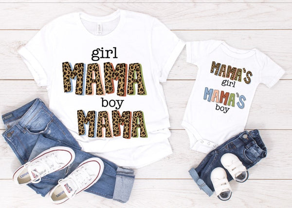 Mama Girl or Boy Leopard Matches