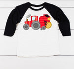 Red Tractor With Hay Roller -Youth